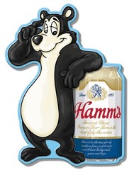 Desperate Enterprises Hamm’s Bear Can Embossed Aluminum Die Cut Sign – Nostal…