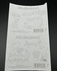 MRS GROSSMAN’s – VTG 2004 – DOG CAPTION Stickers – 2 Perforated Roll Sheets NEW