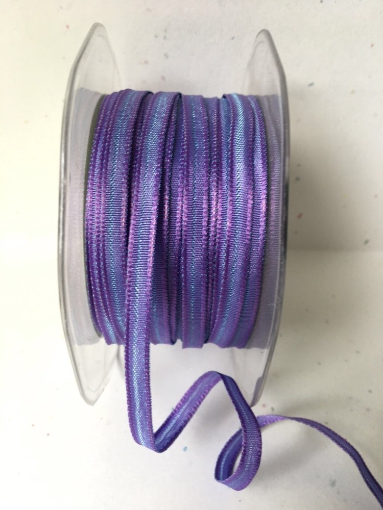 5mm Two-Tone Satin ribbon – May Arts – BQ43 – Blue/Purple – 100 yards