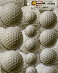 GOLF BALLS Card-Stock Stickers (19pc)Scrappin’Sports•Tee•Game •PGA Tour•Clubs•