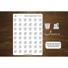 Dental Appointment Icon Stickers for Calendars and Planners