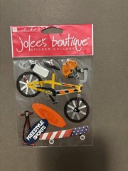 RARE Vintage Jolee’s Boutique 3D Sticker FREESTYLE BIKE&BOARD SPORTS 7pcs 57314