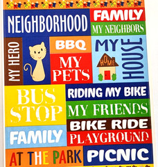 Reminisce Neighborhood Cardstock Stickers 2 Double Sided Sheets 2010 Scrapbook
