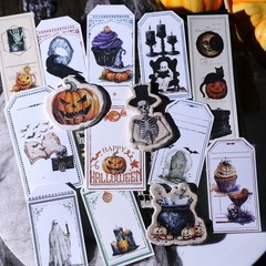 Halloween Rub-on Transfer Stickers 3 Sheets Use for Fabric Paper Wood Chips DIY