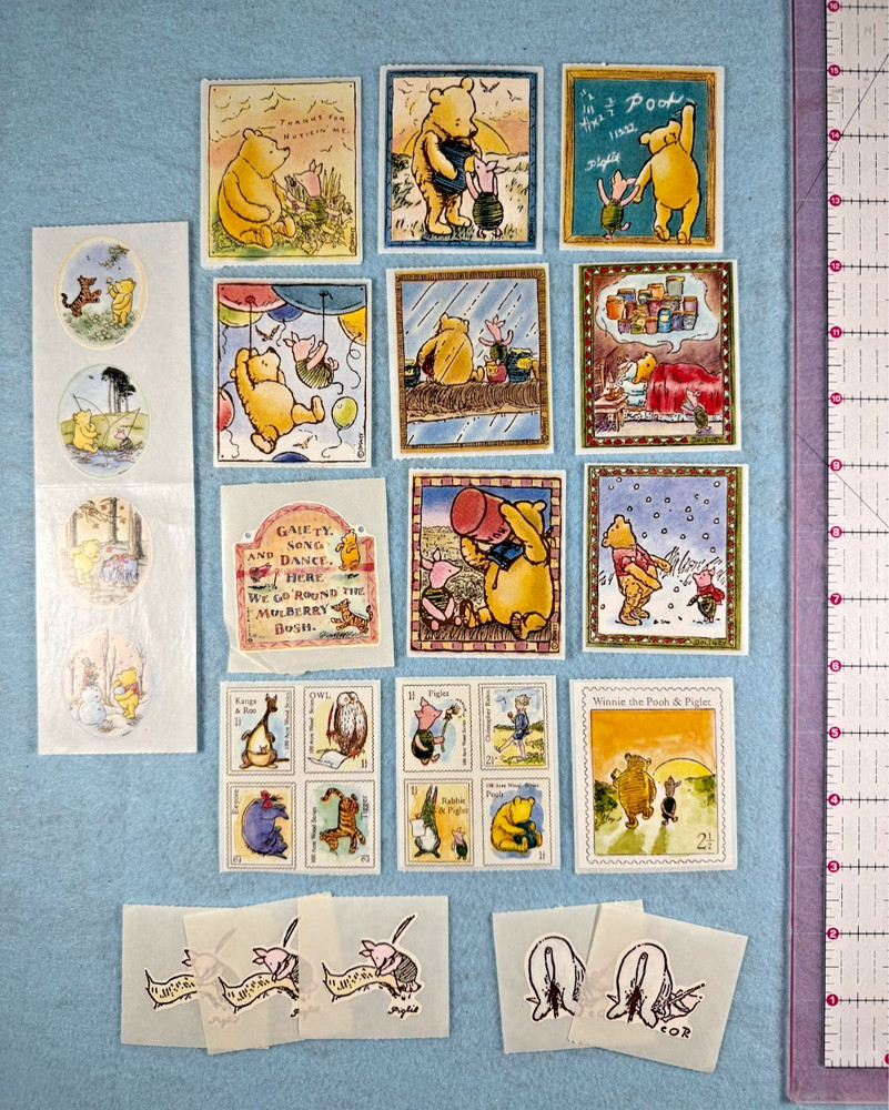 Classic Winnie the pooh stickers eeyore piglet kanga owl rabbit