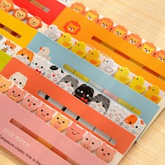 120 Pages Cute Animal Sticker Bookmark Marker Memo Index Tab Sticky Post Notes