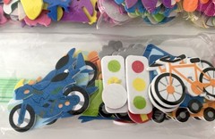 Kids Scrapbooking Foam & Felt Stickers Gift Tags Mixed Lot