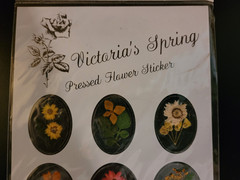 Vintage Victoria’s Spring Pressed Flower Stickers Sealed Pack 9 Real Flowers