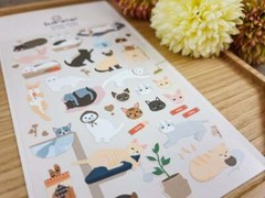 MEOW – Adorable scrapbooking sticker ( Cats )