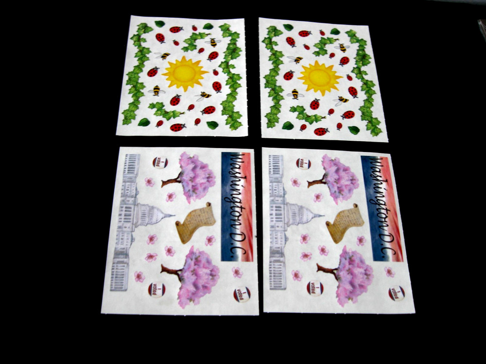 2Ladybugs, Sunshine, 2Washington DC, 4Block Stickers, 12×12 Winter Refections +