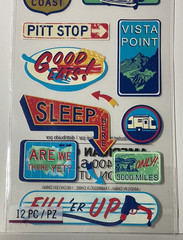 Sticko Coast to Coast Travel Road Signs Stickers 12PC EK Success 2014 Scrapbook