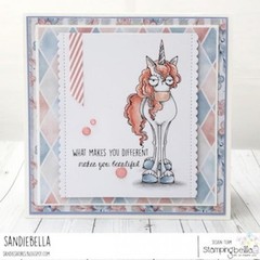 New Stamping Bella Rubber Stamp ODDBALL UNICORN cling set of 2 free USA ship