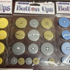 Sticko Button Ups Adhesive Buttons 5 packages different colors
