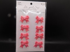 The paper studio la petites dimensional stickers Dark Pink Bows 8pc