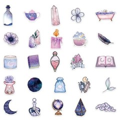 100pcs SPIRITUAL Stickers, Crystal Potion Gothic Stickers, 235