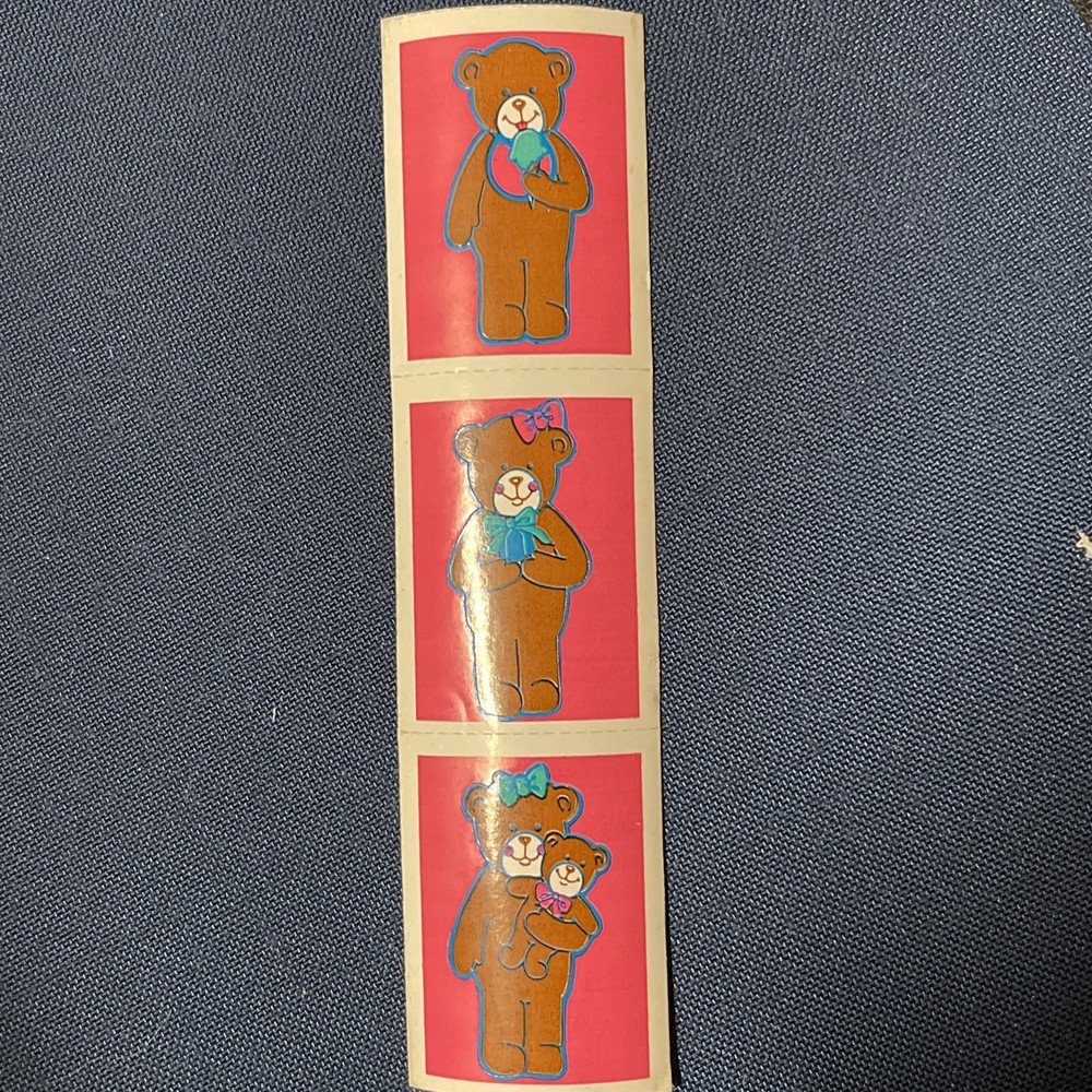 Vintage CTP City Slicker Sticker On A Roll Party Bears Sticker Sheet