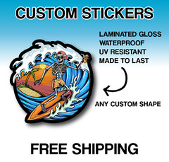 100 3inch Custom Stickers, Cut to Shape Stickers, Fast Shipping