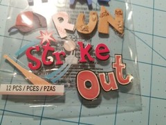 Scrapbooking Baseball & Sports Themed Set Of 3 Mixed Brand Items – Brand NEW