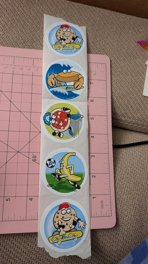 Vintage Stickers Albertsons Grocery Store Banana Cookie Skateboard Pizza Lot 5