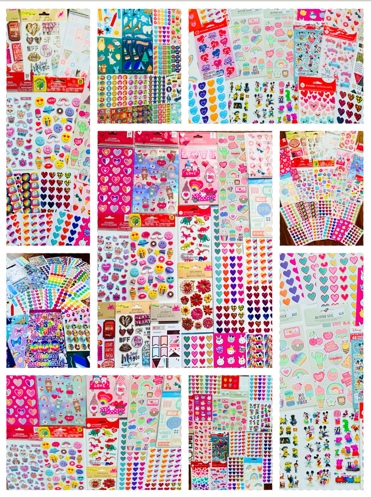 Children Stickers Kit Set Planner Craft Scrapbook Variety Of Themes | 1289+ Pcs.