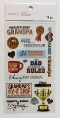 Grandpa Clear Flat Scrapbooking Stickers by Recollections