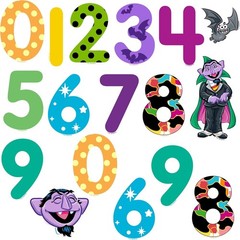 SESAME STREET COUNT VON COUNT VARIETY DIE CUT VINYL 50 CT STICKER PACK