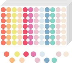 4200 Pcs Colored Dot Stickers 3/4 Inch Small Circle Stickers 12 Colors Bulk D…