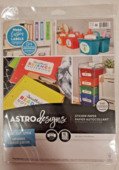 ASTRO DESIGNS STICKER PAPER 8.5X 11 SHEET 2 PACKS FOR A 30 COUNT TOTAL BRAND NEW