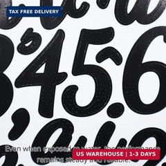 12 Sheets 1 1/2 Inch Letter Number Stickers, Self-Adhesive Vinyl Alphabet Label