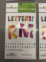 Lot of 7 Adhesive Letters Numbers Stickers Renewing Minds Craft Scrapbook