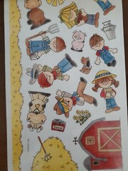 Provo Craft Scrapbooking Stickers by Cara Bradshaw, BARNYARD, large sheet