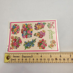 Introduct IJsselstein Stickers Flowers Blumen Aufkleber Postcard 90s Fun Vtg