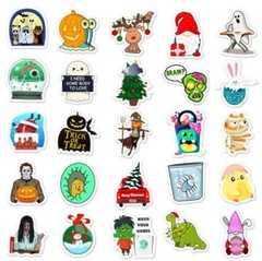 Random Holiday Sticker Decal Vinyl Halloween Horror Christmas Easter 50pc (1889)