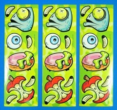 Gross Slime Sticker Strips Lot Of 3