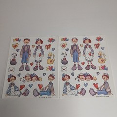 Provo Craft Scrapbook Stickers Rag Time Bee /My Honey Lot Of 4 Single Sheets VTG