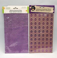 ⭐️ (2pk) Crafter’s Square Diamond Wrap Skulls Scrapbook Sticker Lot – Purple