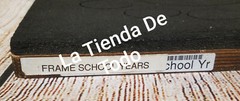 WOOD WOODEN PAPER CUTTING DIE SCHOOL YRS PICTURE FRAME FITS ACCUCUT MACHINE READ
