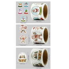Christmas Sticker For Gift Box Decoration Secure Adhesive Seal With Festive
