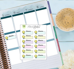 Electric Bill Payment Tracker Hand Drawn Planner Stickers Organizer Super Cute