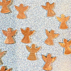Lot of 20 Tiny Copper Angel Cutout from Penny Pennies Angels 1/2″ x 1/2″