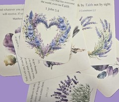 Bible Quotes Inspirational Faith Journal Cards #385 Lavender