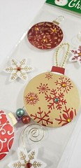 CHRISTMAS Paper Crafts DESIGNER ORNAMENTS 3D Stickers – 6 pcs