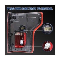Tail Lights Compatible With Ford F150 F-150 2015 2016 2017 Right Passenger Si…