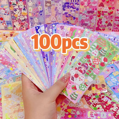 100pcs Kawaii Stickers Cute Aesthetic Diary Scrapbook Decoration Set – NEW
