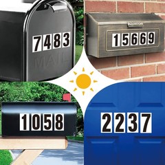 Mailbox Numbers, Self Adhesive, Outdoor Address Decals, 60PCS, Black