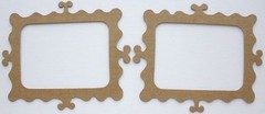 {4} *FRILLY SCALLOP FRAME* Picture Frames Chipboard Die Cuts – 3 5/8″ x 4 1/4