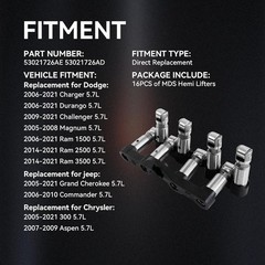5.7 HEMI Engine Lifters MDS Hemi Lifters Fit For Ram 1500 2500 3500 Dodge Dur…