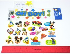 Disney & Mickey Mouse Themed Scrapbook Craft Lot – 12 x 12 Papers and Stickers
