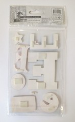 Letter E Monogram Chipboard Scrapbooking Stickers by Sticker King