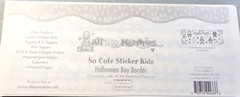 All My Memories Halloween Clear Border Stickers Candy Corn Crooked Fence 6pc NOS